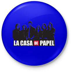 printfashion La casa de papel poster style - A nagy pénzrablás - Kitűző, hűtőmágnes - Királykék (5621294)