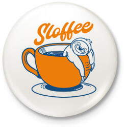 printfashion Sloffee - Lajháros - Kitűző, hűtőmágnes - Fehér (6589842)