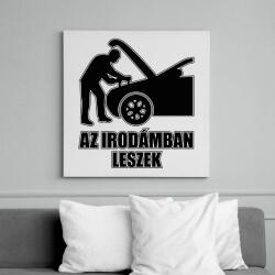 printfashion Autószerelő iroda - Vászonkép - Fehér (13775815)
