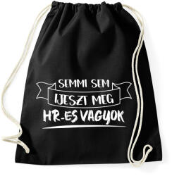 printfashion Semmi sem ijeszt meg, HR-es vagyok - Sportzsák, Tornazsák - Fekete (15477314)