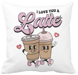 printfashion Love you a latte - Párnahuzat, Díszpárnahuzat - Fehér (15606777)