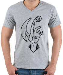 printfashion Parasyte The Maxim - Migi - Férfi V-nyakú póló - Sport szürke (1236134)