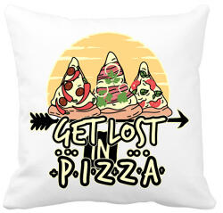 printfashion Get lost in pizza - Párnahuzat, Díszpárnahuzat - Fehér (1981214)