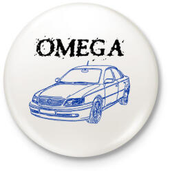 printfashion Omega - Kitűző, hűtőmágnes - Fehér (16186567)