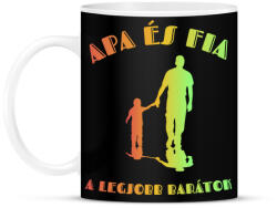 printfashion Apa és fia - Bögre - Fekete (3930690)