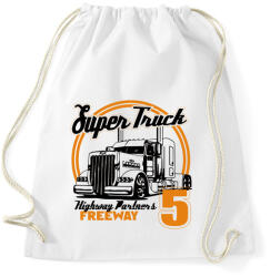 printfashion Super Truck Highway - Sportzsák, Tornazsák - Fehér (4673917)