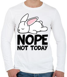 printfashion Not today puppy - Férfi hosszú ujjú póló - Fehér (1984307)