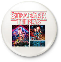 printfashion Stranger things - Kitűző, hűtőmágnes - Fehér (13663994)