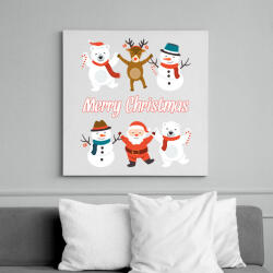 printfashion Merry Christmas - Vászonkép - Fehér (10926751)