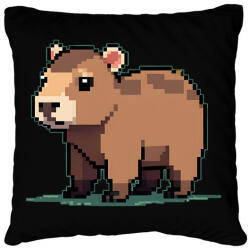 printfashion pixel capybara - Párnahuzat, Díszpárnahuzat - Fekete (15299103)