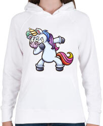 printfashion Unikornis - Női kapucnis pulóver - Fehér (16372627)