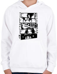 printfashion Naruto karakterek - Gyerek kapucnis pulóver - Fehér (13643045)
