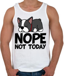 printfashion Nope puppy - Férfi atléta - Fehér (1984666)