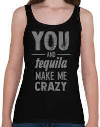 printfashion You and tequila - Női atléta - Fekete (7069328)