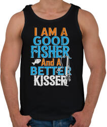 printfashion Good fisher - Férfi atléta - Fekete (2460898)