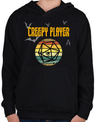 printfashion Creepy player - Gyerek kapucnis pulóver - Fekete (5434951)
