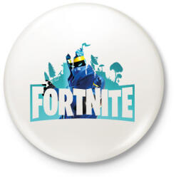 printfashion Fortnite logo Ninja - Kitűző, hűtőmágnes - Fehér (16348156)