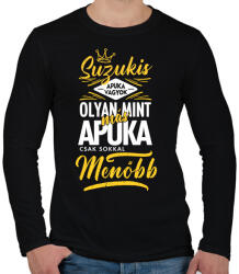 printfashion Suzukis apuka - Férfi hosszú ujjú póló - Fekete (4450772)