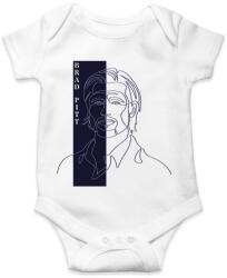 printfashion Brad Pitt - Vonalas - Baba Body - Fehér (7296988)