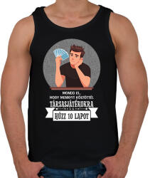 printfashion Húzz 10 lapot - Férfi atléta - Fekete (14940186)