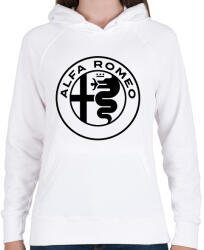 printfashion Alfa Romeo - Női kapucnis pulóver - Fehér (1660850)