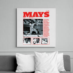 printfashion Willie Mays - baseball - Vászonkép - Fehér (15817197)