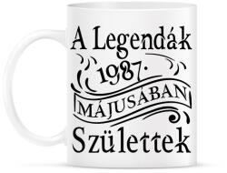 printfashion A legendák 1987 májusában születtek - Bögre - Fehér (2450758)