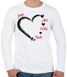 printfashion Anya és gyerekek - Férfi hosszú ujjú póló - Fehér (13294166)