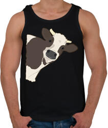 printfashion Figyelő tehén - Férfi atléta - Fekete (16147645)