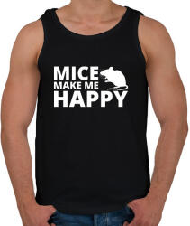 printfashion Mice make me happy - Férfi atléta - Fekete (13439118)
