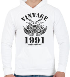 printfashion 1991 - Férfi kapucnis pulóver - Fehér (6220694)