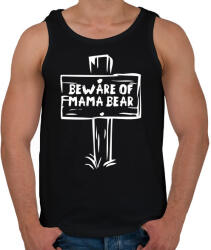 printfashion Mama medve - Férfi atléta - Fekete (4810167)