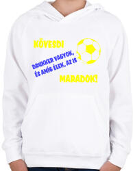 printfashion Kövesdi drukker - Gyerek kapucnis pulóver - Fehér (11455673)