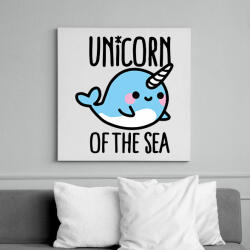 printfashion A tenger unikornisa - Vászonkép - Fehér (6625285)