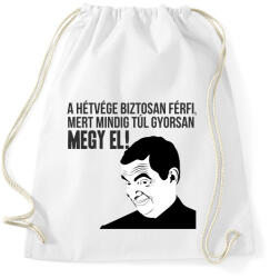 printfashion a hétvége biztosan férfi - Sportzsák, Tornazsák - Fehér (2081998)