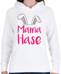 printfashion Mama Hase - Női kapucnis pulóver - Fehér (2402731)