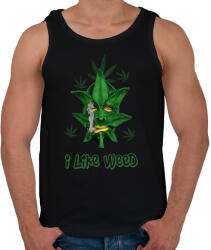 printfashion i like weed - Férfi atléta - Fekete (2371896)