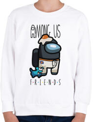 printfashion Among us friends - Gyerek pulóver - Fehér (4182315)