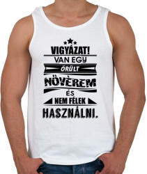 printfashion VIGYÁZAT! Van egy őrült nővérem és. . . - Férfi atléta - Fehér (972072)
