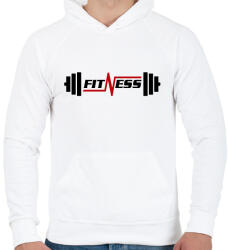 printfashion gym - Férfi kapucnis pulóver - Fehér (13764125)