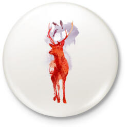 printfashion Useless deer - Kitűző, hűtőmágnes - Fehér (3074845)