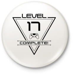 printfashion level-complete-17-black - Kitűző, hűtőmágnes - Fehér (3078300)