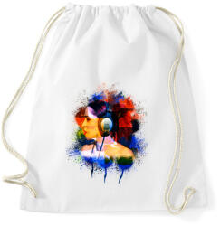 printfashion A zenehallgató lány - Sportzsák, Tornazsák - Fehér (1614773)
