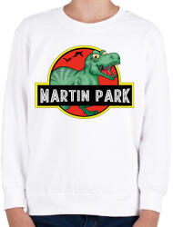 printfashion Jurassic Park - Névvel - Gyerek pulóver - Fehér (7262138)