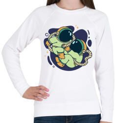 printfashion Iker űrhajósok - Női pulóver - Fehér (5071424)