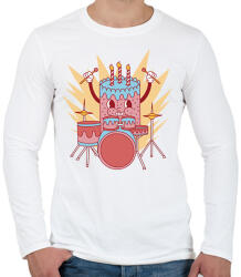 printfashion Dobostorta - Férfi hosszú ujjú póló - Fehér (11663527)