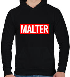 printfashion malter - Férfi kapucnis pulóver - Fekete (2891492)