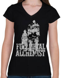 printfashion Fullmetal Alchemist - Női V-nyakú póló - Fekete (16574122)