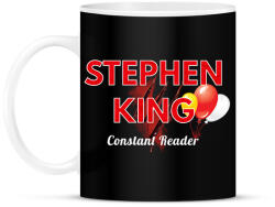 printfashion stephen king állandó olvasója - Bögre - Fekete (1791879)