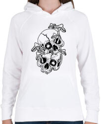 printfashion Koponyák - Női kapucnis pulóver - Fehér (13641839)